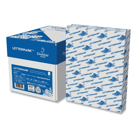 DOMTAR Custom Cut-Sheet Copy Paper, 92 Bright, 20lb, 8.5 x 11, White, PK2500 851055